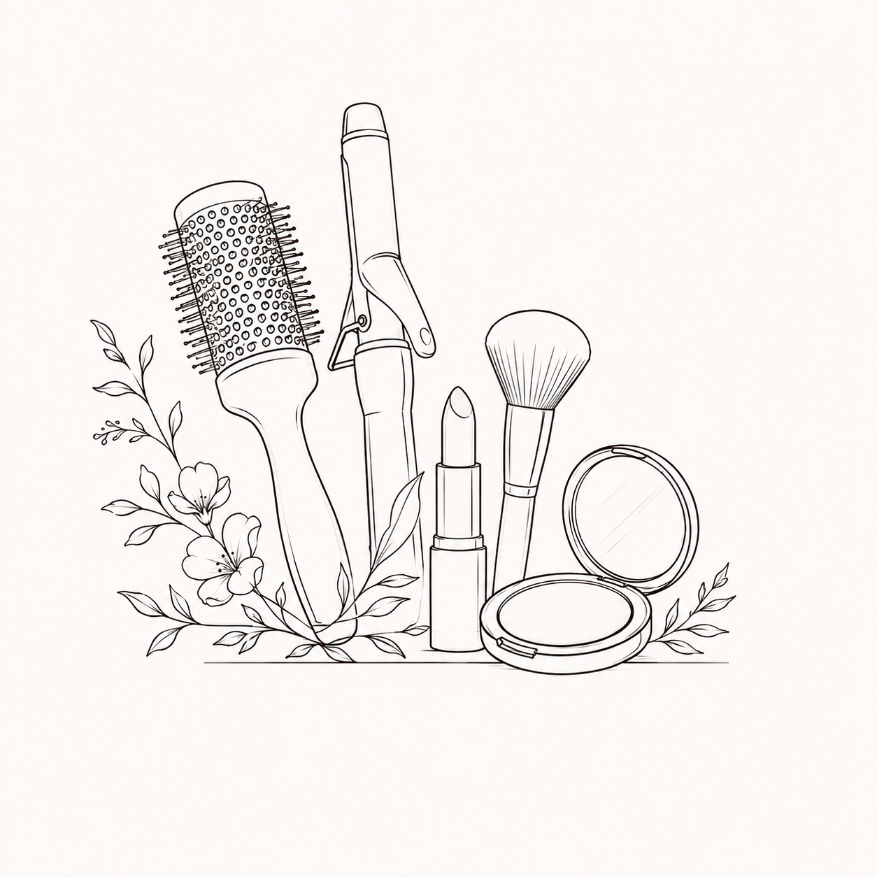 Hair tools illustration